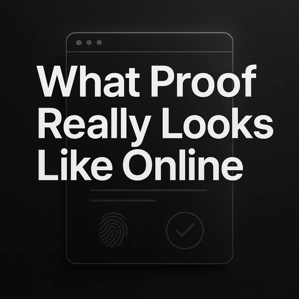 "Proof Shots": What Proof Really Looks Like Online