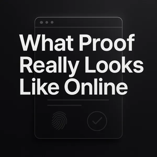 "Proof Shots": What Proof Really Looks Like Online